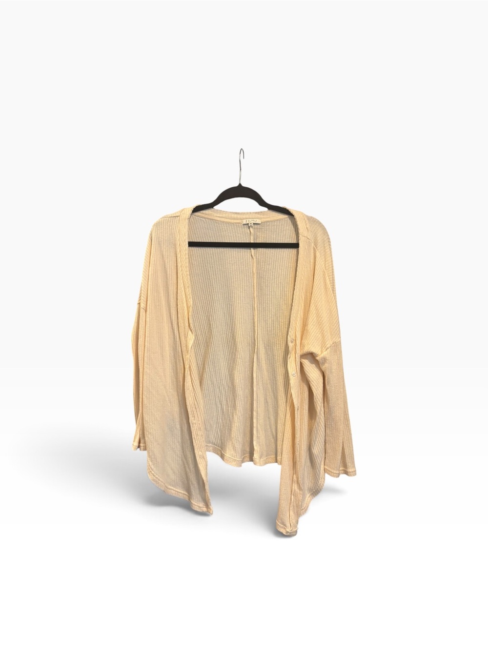 Z Supply Cream Open-Front Lightweight Cardigan